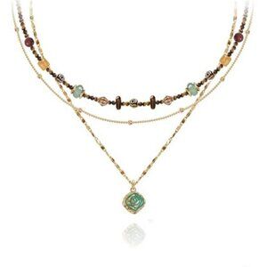 boho layered Original design Retro style multi-layer beaded necklace Fashion